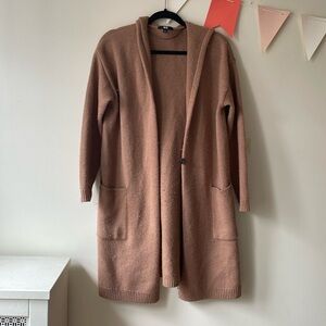 Long Tan Sweater with Hood